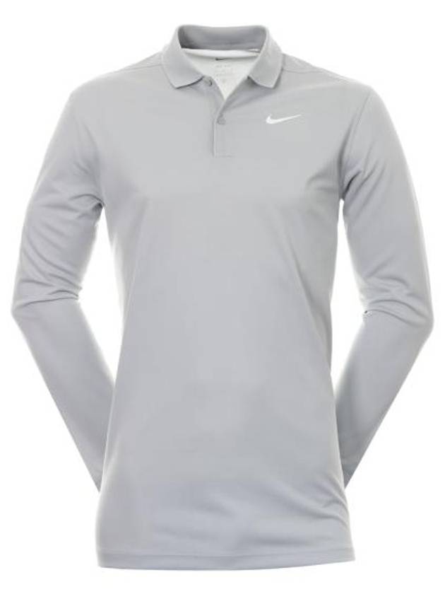 Dri Fit Victory Long Sleeve Polo Shirt Grey - NIKE - BALAAN 2