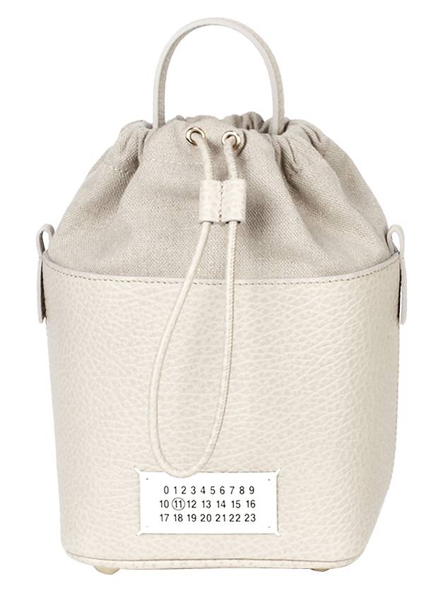 5AC Number Logo Texture Leather Bucket Bag Grey - MAISON MARGIELA - BALAAN 2