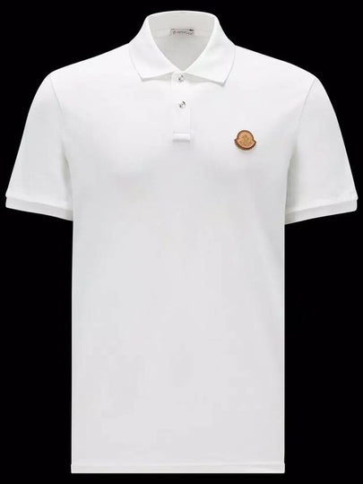 Logo Applique Polo Shirt White - MONCLER - BALAAN 2