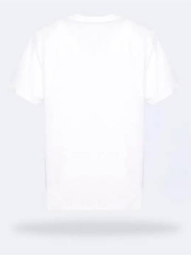 Deer Logo Embroidered Oversized Short Sleeve T-Shirt White - BURBERRY - BALAAN.