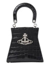 Kelly Small Leather Hand Tote Bag Black - VIVIENNE WESTWOOD - BALAAN 2