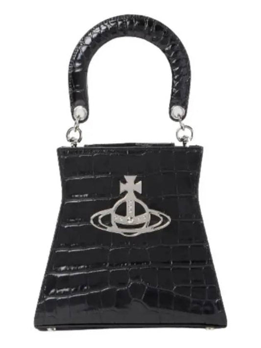 Kelly Small Leather Hand Tote Bag Black - VIVIENNE WESTWOOD - BALAAN 2