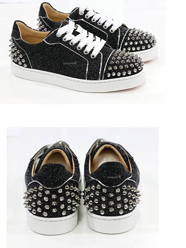 Spike Stud Low Top Sneakers Black - CHRISTIAN LOUBOUTIN - BALAAN 4