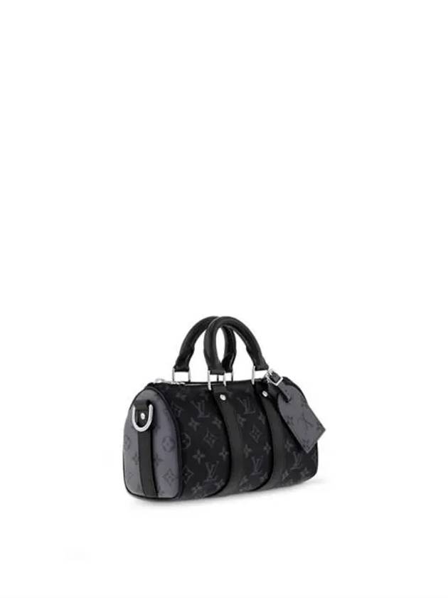 Keepall Bandouliere 25 Monogram Eclipse Cross Bag Black - LOUIS VUITTON - BALAAN 4