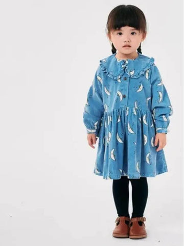 MOON All Over Corduroy Dress B224AC111 Italian Kids - BOBO CHOSES - BALAAN 1