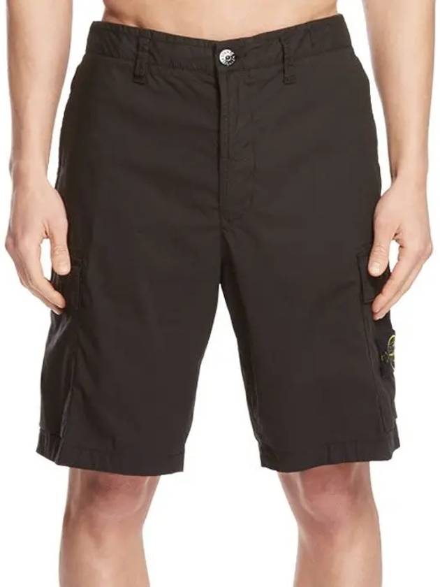 Light Stretch Cotton Bermuda Shorts Black - STONE ISLAND - BALAAN 7