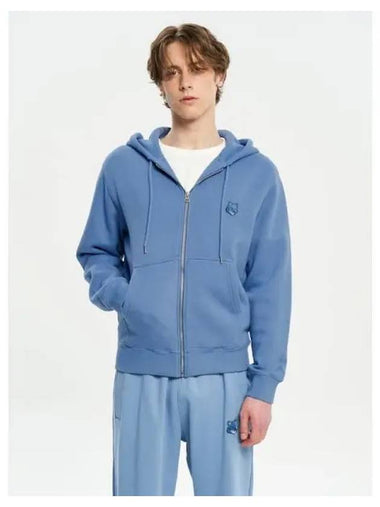 Men s Bold Foxhead Patch Comfort Zip Up Hooded Sweatshirt Hoodie Hampton Blue Domestic Product GM0024022162167 - MAISON KITSUNE - BALAAN 1