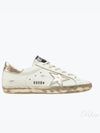 Women's Gold Sparkle Foxing Metal Stud Lettering Superstar Low Top Sneakers White - GOLDEN GOOSE - BALAAN 2