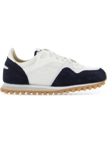 Men's Trail Leather Low Top Sneakers Navy - SPALWART - BALAAN 1