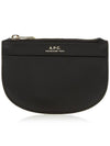 Logo Demi Lune Zipper Card Wallet Black - A.P.C. - BALAAN 2