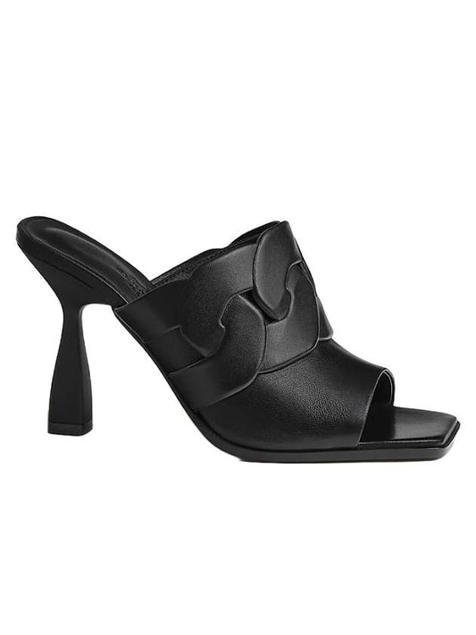 Hanna 95 Heel Mule Black - HERMES - BALAAN 1