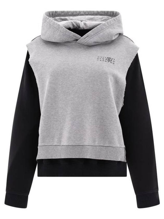 Logo Cotton Hoodie Grey Black - MAISON MARGIELA - BALAAN 1