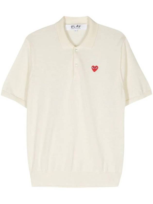 Heart Patch PK Shirt White - COMME DES GARCONS PLAY - BALAAN 1