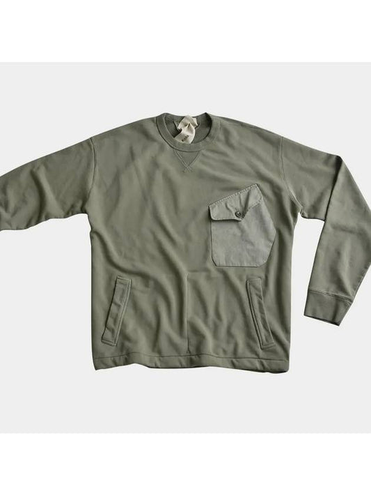 Garment Dying Sweatshirt Green Sage - TEN C - BALAAN 2