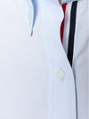 Logo Patch Cotton Shirt Light Blue - THOM BROWNE - BALAAN 5