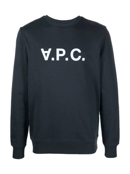 VPC Logo Crew Neck Sweatshirt Navy - A.P.C. - BALAAN 1