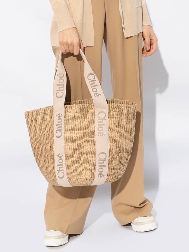 Woody Large Basket Tote Bag Beige - CHLOE - BALAAN 3