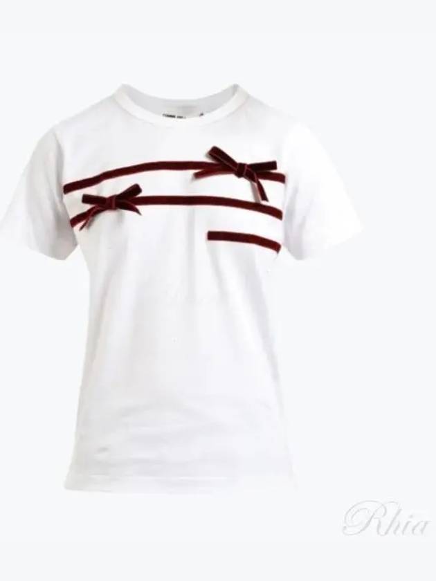 Girls Ribbon Decorated T Shirt NNT008051 - COMME DES GARCONS - BALAAN 2