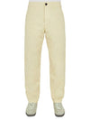 Supima Cotton Twill Straight Pants Ecru - STONE ISLAND - BALAAN 2