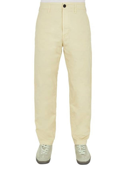 Supima Cotton Twill Straight Pants Ecru - STONE ISLAND - BALAAN 2