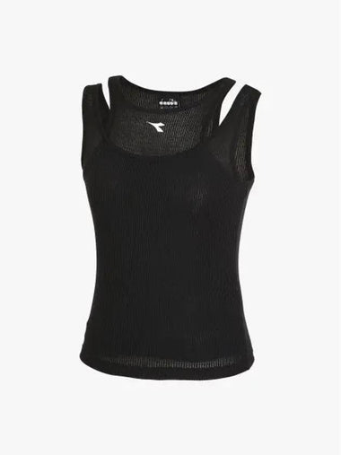 Diadora COMODO Ribbed Sleeveless Women BLACK - DIADORA - BALAAN 1