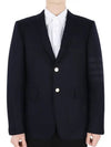 Men's Diagonal Armband Cashmere Flannel Classic Jacket Navy - THOM BROWNE - BALAAN 2