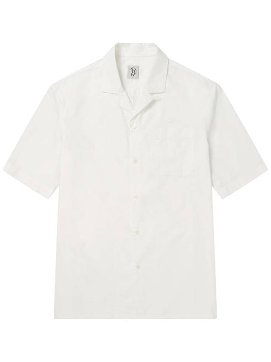 24SS Men's Cotton Overfit Short Sleeve Shirt White SWDQECSH01WT - SOLEW - BALAAN 1