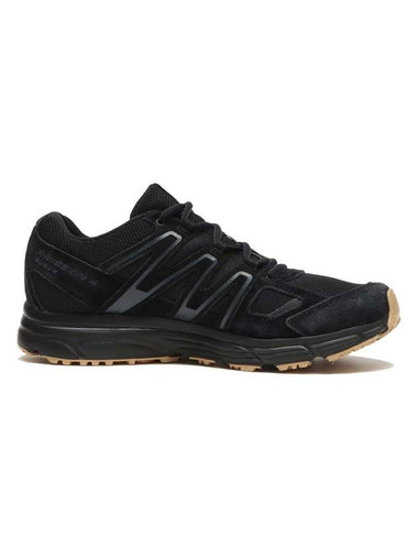 X Mission 4 Suede Low Top Sneakers Black Ebony Gum - SALOMON - BALAAN 1