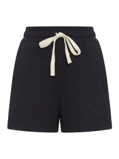 Short Pants PWCI002R24FLE0011010 BLACK BLACK BLACK - PALM ANGELS - BALAAN 1