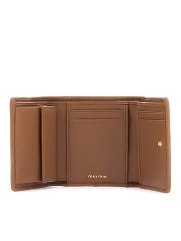 Matelasse Logo Nappa Leather Half Wallet Alabaster Pink - MIU MIU - BALAAN 3