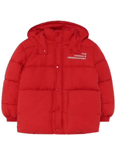 Kids Signature Logo Padded Jacket Red F21046 038FM - THE ANIMALS OBSERVATORY - BALAAN 2