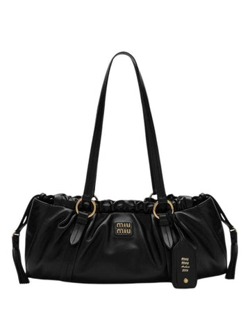 Joie Nappa Leather Tote Bag Black - MIU MIU - BALAAN 1