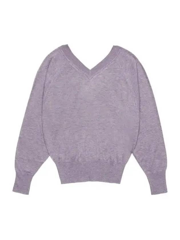 Milane Jumper V-Neck Knit Top Lilac - ISABEL MARANT - BALAAN 3