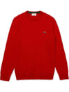 Basic Crew Neck Pullover Knit Top Red - LACOSTE - BALAAN 1