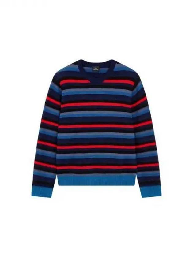 PS hairy striped knit navy 271016 - PAUL SMITH - BALAAN 1