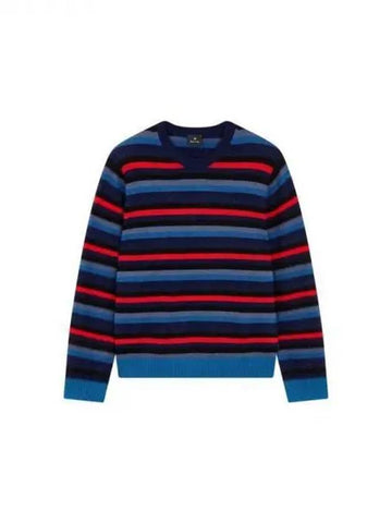 PS hairy striped knit navy 271016 - PAUL SMITH - BALAAN 1