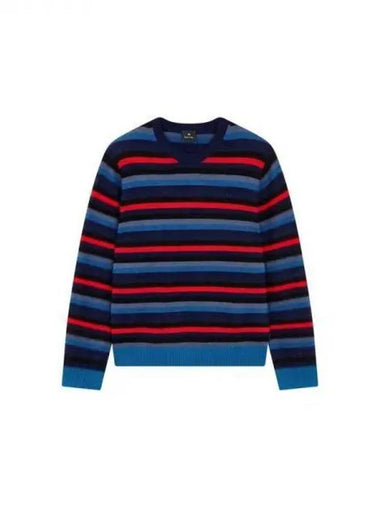 PS hairy striped knit navy 271016 - PAUL SMITH - BALAAN 1