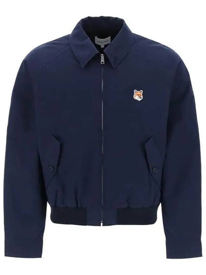 Harrington Zip-Up Jacket Navy - MAISON KITSUNE - BALAAN 2