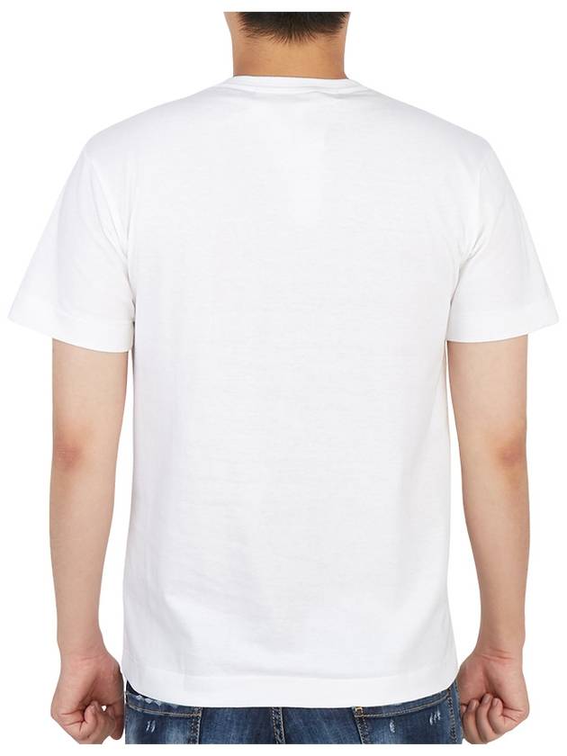 Heart Patch Short Sleeve T-Shirt White - COMME DES GARCONS PLAY - BALAAN 5