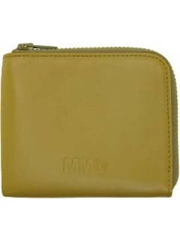 Stitch Leather Zipper Card Wallet Yellow - MAISON MARGIELA - BALAAN 1