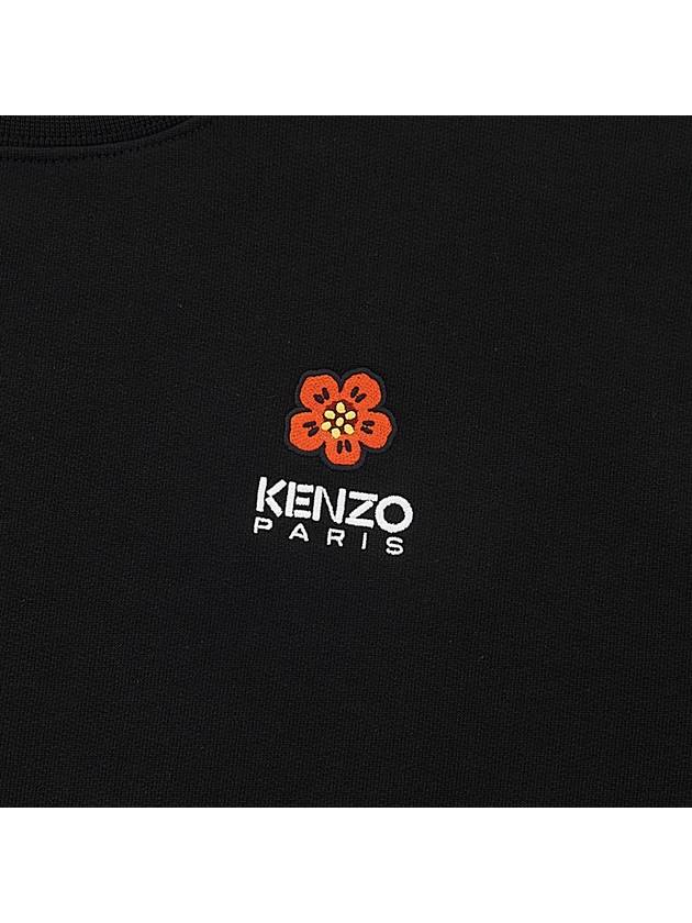 Boke Flower Embroidery Cotton Sweatshirt Black - KENZO - BALAAN 7