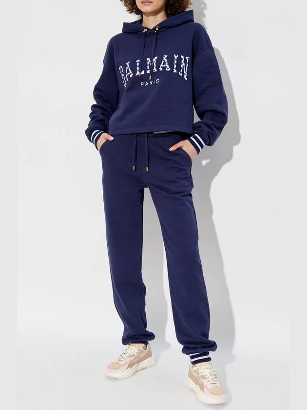 Balmain Hoodie, Women's, Navy Blue - BALMAIN - BALAAN 2