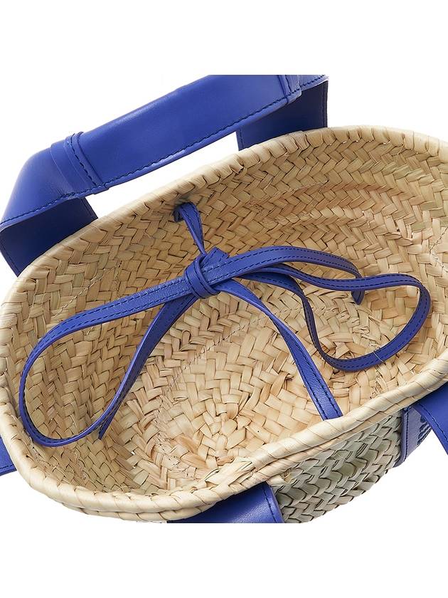 Sense Small Raffia Tote Bag Beige Blue - CHLOE - BALAAN 10