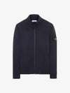 Wappen Patch Cotton Fleece Zip-up Jacket Navy - STONE ISLAND - BALAAN 3