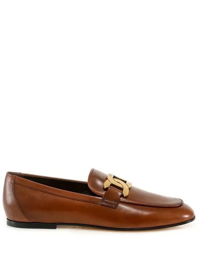 Kate Metal Logo Leather Loafers Brown - TOD'S - BALAAN 2