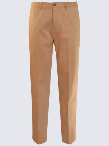 AMI Paris Beige Cotton Pants - AMI - BALAAN 1