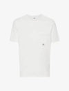 24/1 Jersey Garment Dyed Pocket Short Sleeve T-Shirt White - CP COMPANY - BALAAN 3