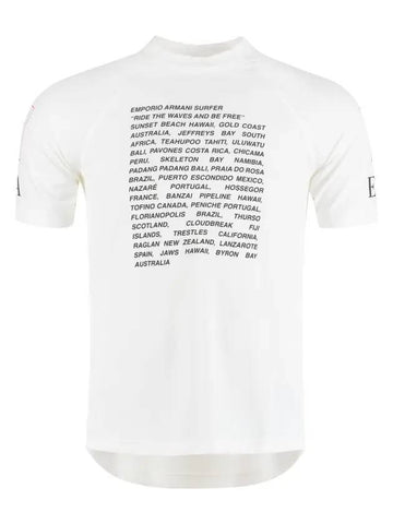 Logo Print Short Sleeve T-Shirt White - EMPORIO ARMANI - BALAAN 1