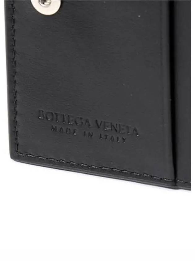 Intrecciato Bifold Calfskin Half Wallet Black - BOTTEGA VENETA - BALAAN 7