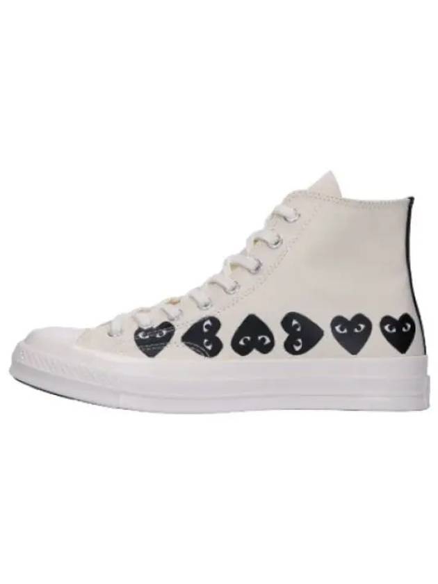 Converse Chuck Multi Heart High Top Sneakers Beige - COMME DES GARCONS PLAY - BALAAN 1